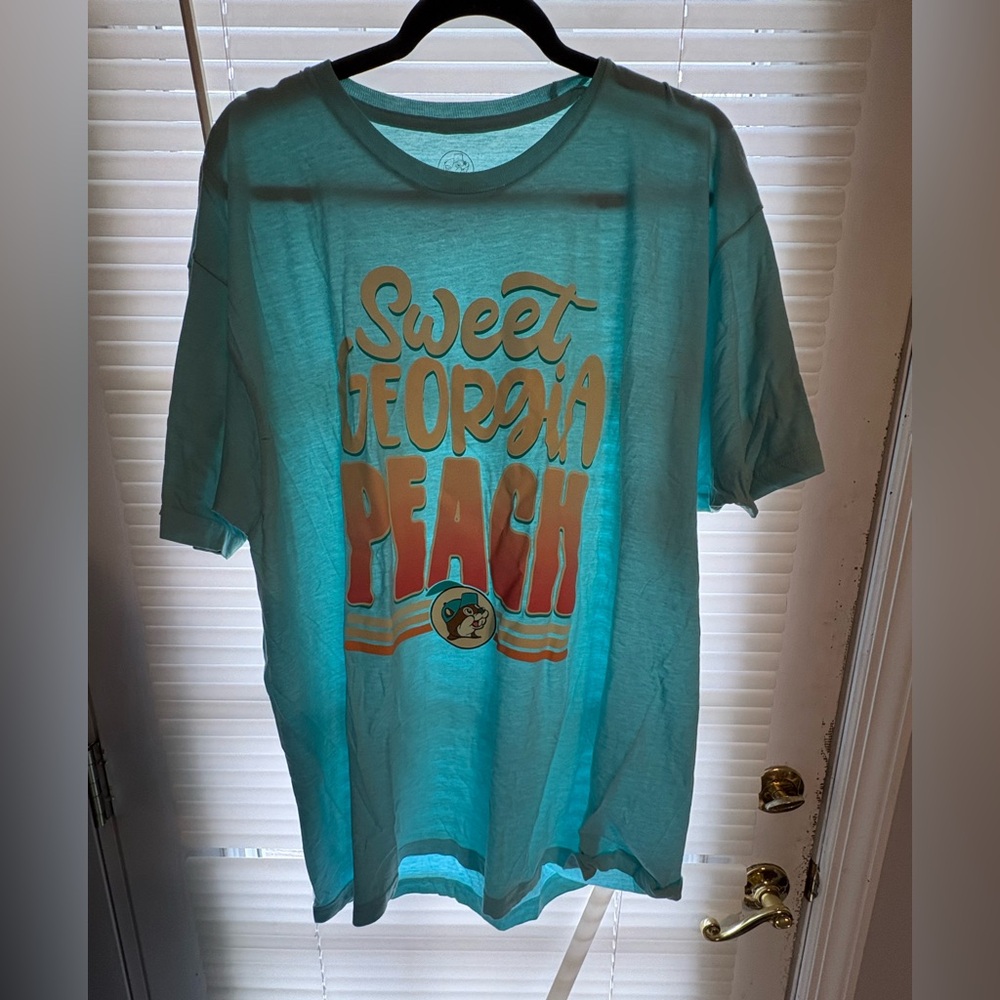 Sweet Georgia Peach Tee - Aqua